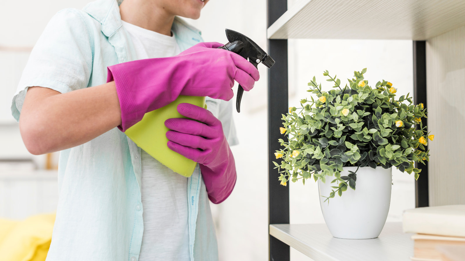 Geste de nettoyage écologique