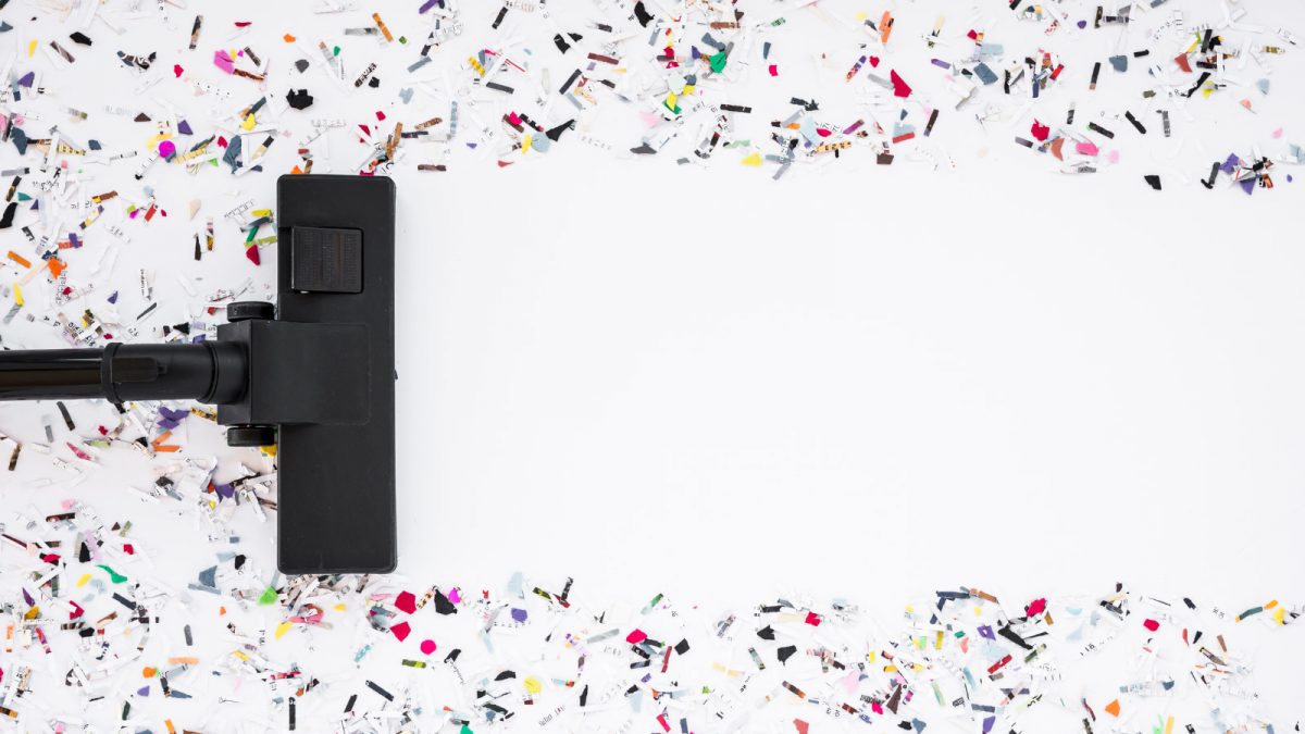 Nettoyage de confettis